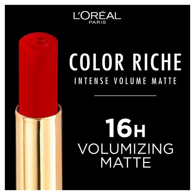 L'Oreal Paris Color Riche Intense Volume Matte 16hr Volumizing Matte Lipstick 482 Mauve Indomptable - gallery image 3