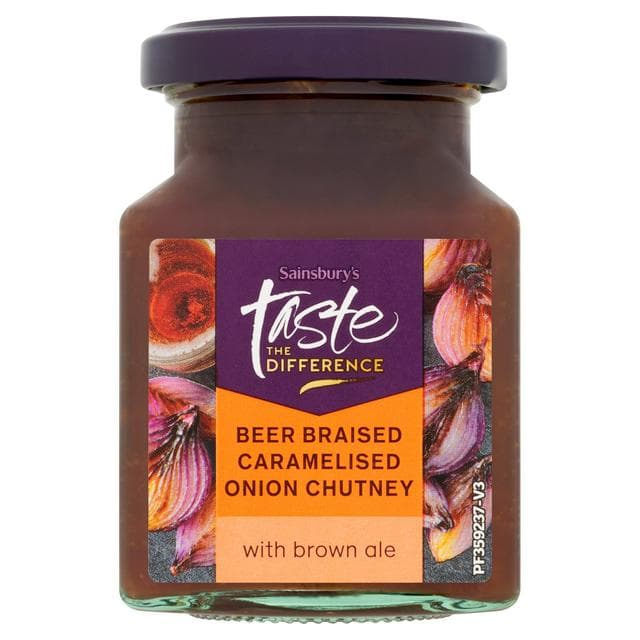 Sainsbury's Beer Braised Caramelised Onion Chutney, Taste the Difference Summer Edition 210g - gallery image 1