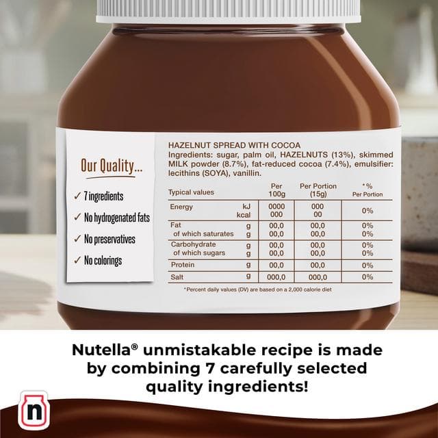 Nutella Hazelnut & Chocolate Spread 1kg - gallery image 6