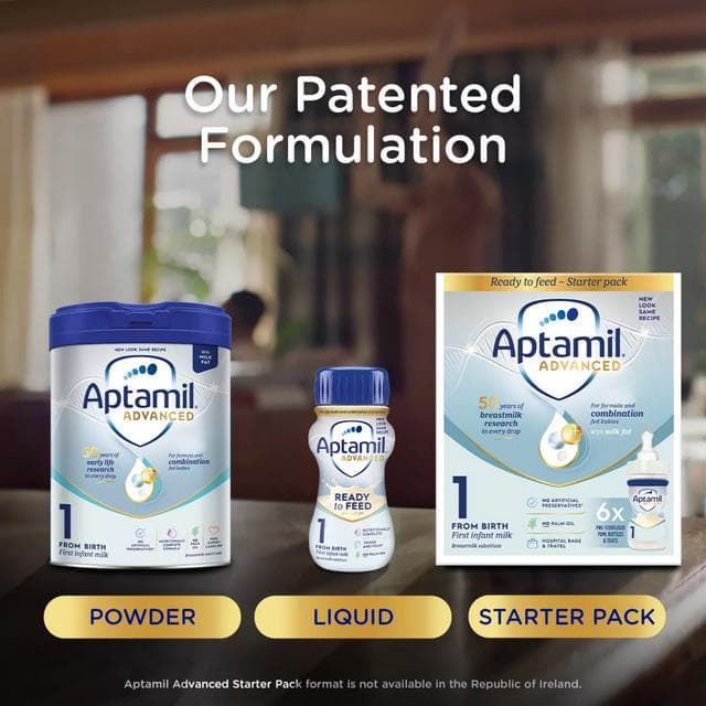 Aptamil Advanced 1 First Infant Baby Milk Formula Powder From Birth 800g - gallery image 6