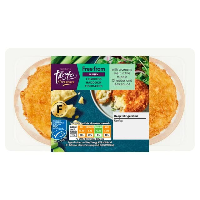 Sainsbury's Free From Melt in the Middle Smoked Haddock Fishcakes, Taste the Difference x2 - gallery image 1
