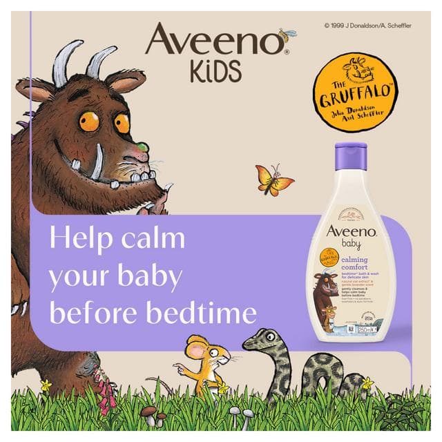 Aveeno Baby Calming Comfort Bedtime Bath & Wash Baby Bath 250ml - gallery image 2