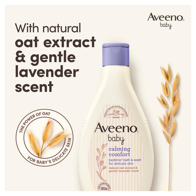 Aveeno Baby Calming Comfort Bedtime Bath & Wash Baby Bath 250ml - gallery image 3