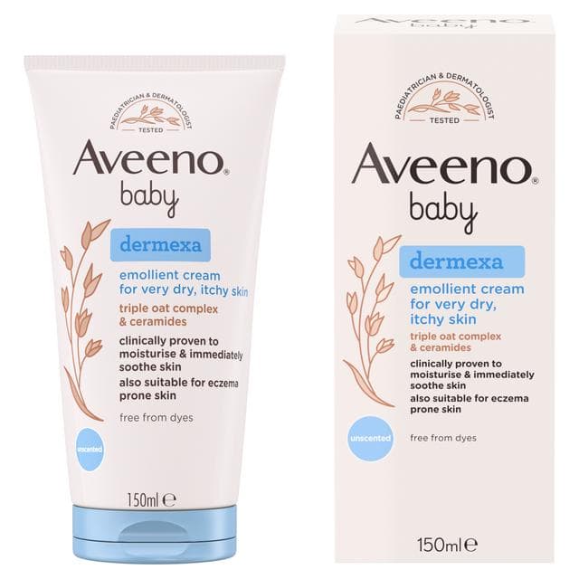 Aveeno Baby Dermexa Emollient Cream Baby Lotion Dry & Itchy Skin 150ml - gallery image 3