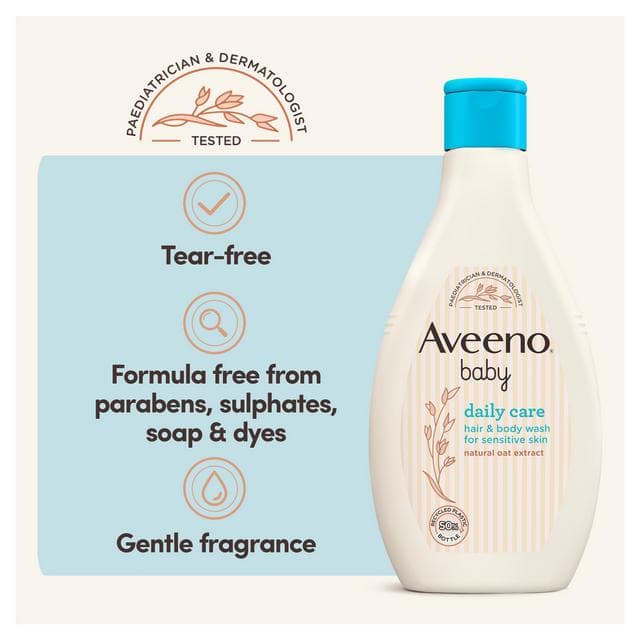 Aveeno Baby Daily Care Hair & Body Wash 400ml - gallery image 2