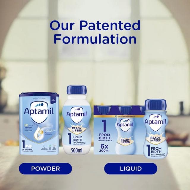 Aptamil 1 First Infant Baby Milk Formula Liquid From Birth Multipack Ready To Feed 6x200ml - gallery image 5
