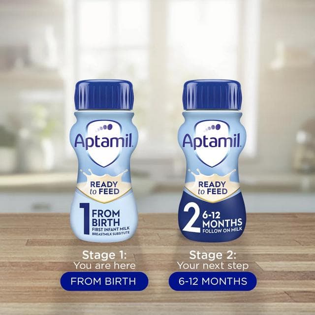 Aptamil 1 First Infant Baby Milk Formula Liquid From Birth Multipack Ready To Feed 6x200ml - gallery image 6