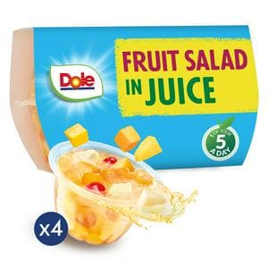 Dole Fruit Salad Cherry In Juice Fruit Snacks 4x113g