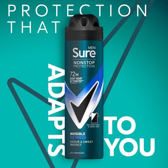 Sure Men Invisible Ice 72h Nonstop Protection Antiperspirant Deodorant 150ml - gallery image 2