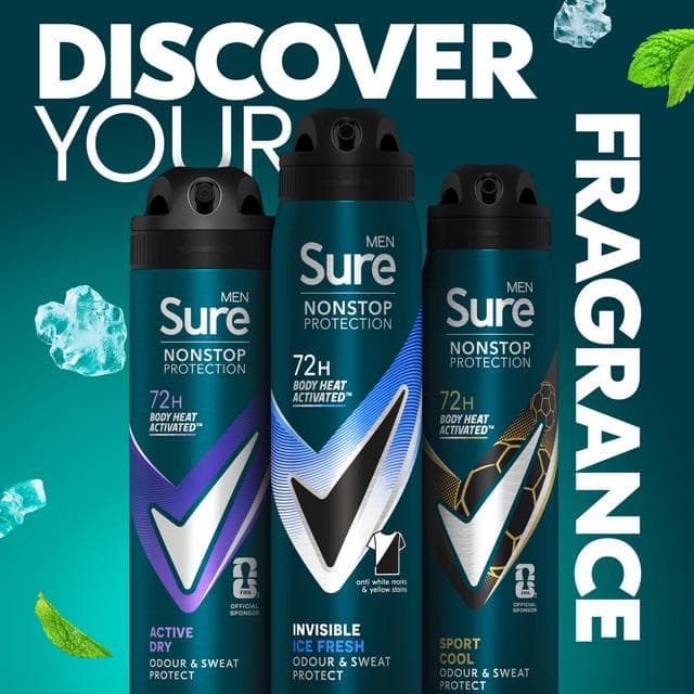 Sure Men 250ml Invisible Ice Fresh 72h Nonstop Protection Antiperspirant Deodorant - gallery image 5