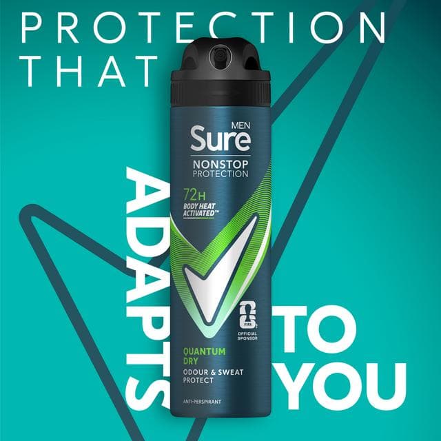 Sure Men Quantum Dry 72h Nonstop Protection Antiperspirant Deodorant 150ml - gallery image 2