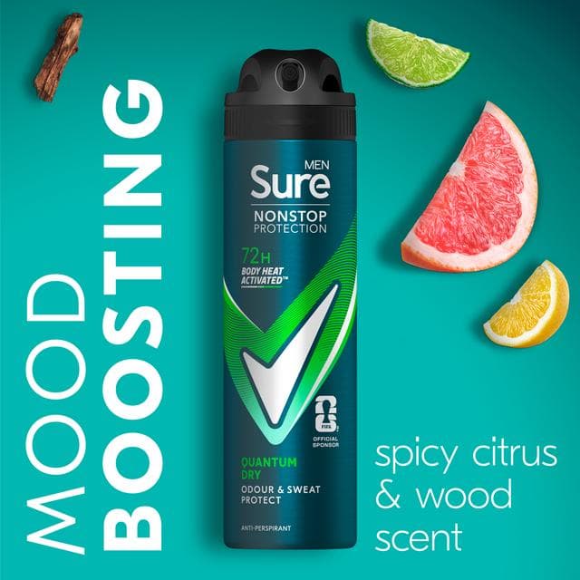 Sure Men Quantum Dry 72h Nonstop Protection Antiperspirant Deodorant 150ml - gallery image 3