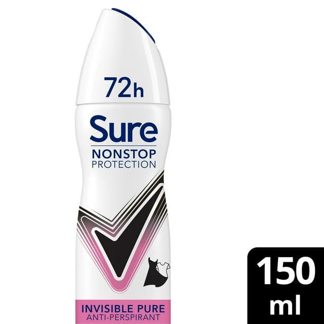 Sure Women Invisible Pure 72h Nonstop Protection Antiperspirant Deodorant 150ml - gallery image 1