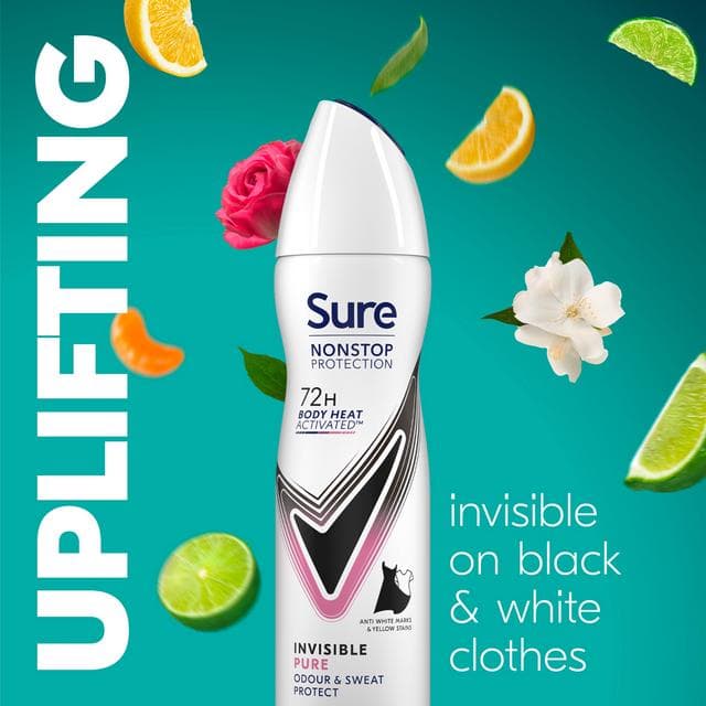 Sure Women Invisible Pure 72h Nonstop Protection Antiperspirant Deodorant 150ml - gallery image 3