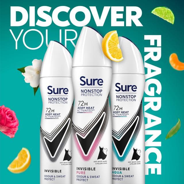 Sure Women Invisible Pure 72h Nonstop Protection Antiperspirant Deodorant 150ml - gallery image 5