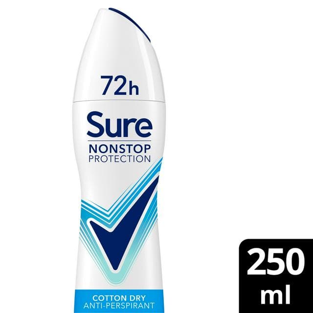 Sure Women 250ml Cotton Dry 72h Nonstop Protection Antiperspirant Deodorant - gallery image 1