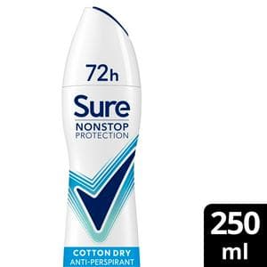 Sure Women 250ml Cotton Dry 72h Nonstop Protection Antiperspirant Deodorant