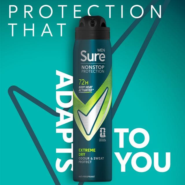 Sure Men 250ml Extreme Dry 72h Nonstop Protection Antiperspirant Deodorant - gallery image 2