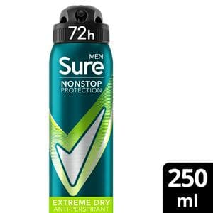 Sure Men 250ml Extreme Dry 72h Nonstop Protection Antiperspirant Deodorant