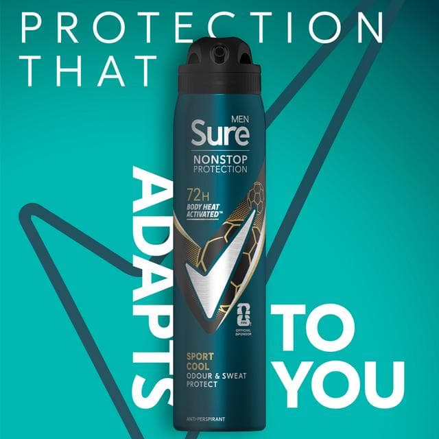 Sure Men 250ml Sport Cool 72h Nonstop Protection Antiperspirant Deodorant - gallery image 2
