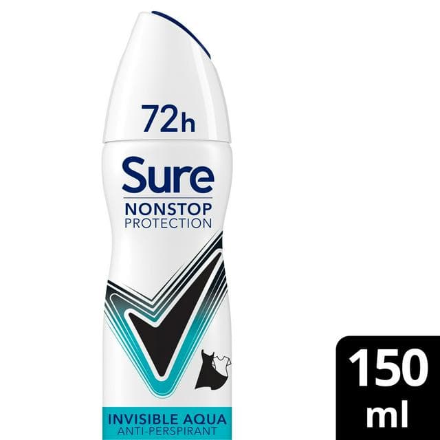 Sure Women Invisible Aqua 72h Nonstop Protection Antiperspirant Deodorant 150ml - gallery image 1