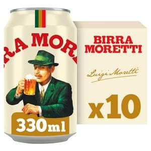 Birra Moretti Premium Lager Cans 10x330ml