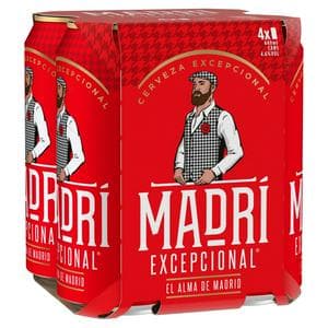 Madri Excepcional Premium Lager Beer Can 4x440ml
