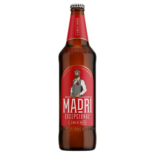 Madri Excepcional Premium Lager Beer Bottle 660ml - gallery image 1