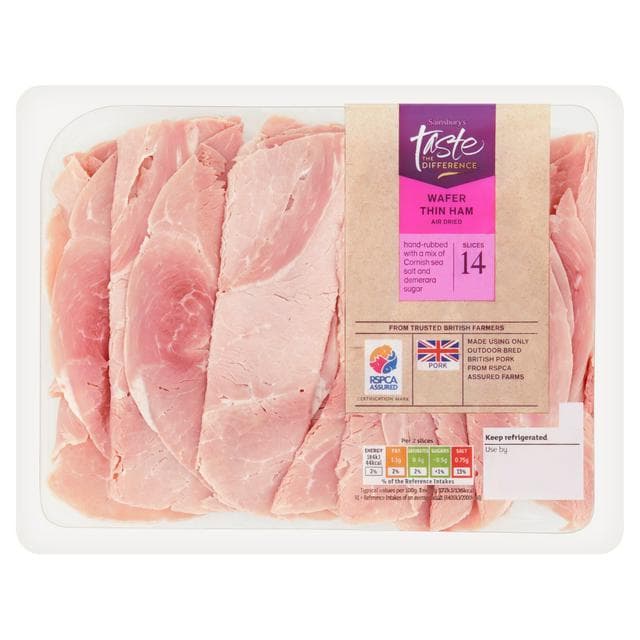 Sainsbury's Wafer Thin Ham Air Dried, Taste the Difference 225g - gallery image 1