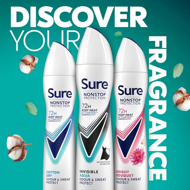 Sure Women 250ml Invisible Aqua 72h Nonstop Protection Antiperspirant Deodorant - gallery image 5