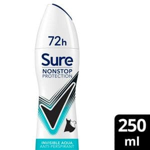 Sure Women 250ml Invisible Aqua 72h Nonstop Protection Antiperspirant Deodorant