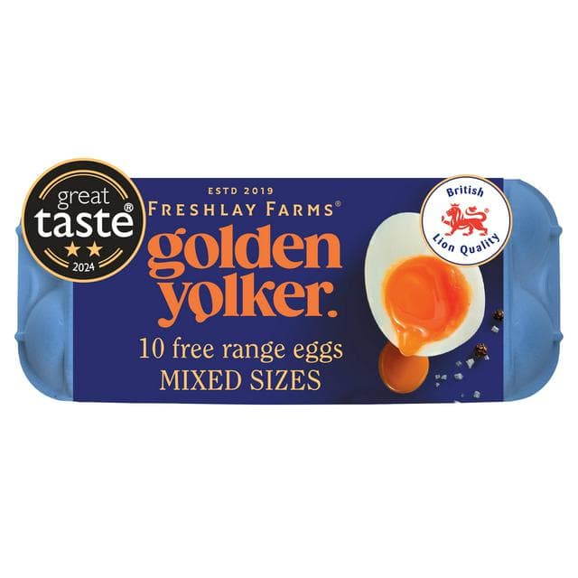 Freshlay Family Run Farms Golden Yolks Free Range Eggs x10 - gallery image 1