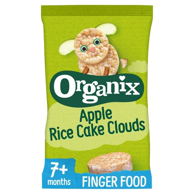 Organix Apple Rice Cake Clouds Organic Baby Snacks 7 months+ 40g - gallery image 1