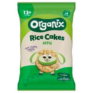Organix Apple Rice Cake Clouds Organic Baby Snacks 7 months+ 40g