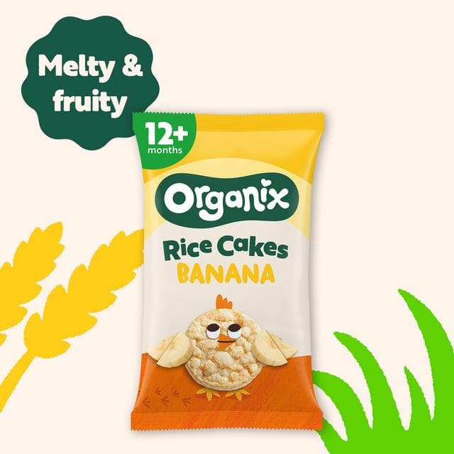 Organix Banana Rice Cake Clouds Organic Baby Snacks 7 months+ 40g - gallery image 3