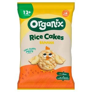 Organix Banana Rice Cake Clouds Organic Baby Snacks 7 months+ 40g