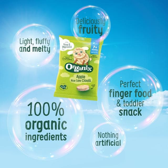 Organix Summer Fruits Rice Cake Clouds Organic Baby Snacks 7 months+ 40g - gallery image 2