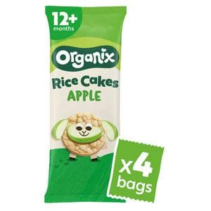 Organix 4 x 18g 12 Months+ Apple Rice Cake Organic Multipack Toddler Snacks