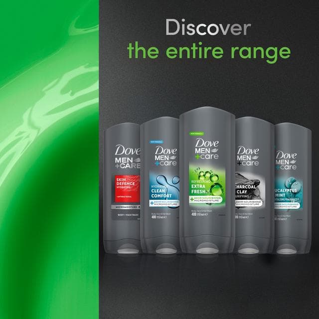Dove Men+Care Extra Fresh Shower Gel Body Wash & Face Wash 400ml - gallery image 5