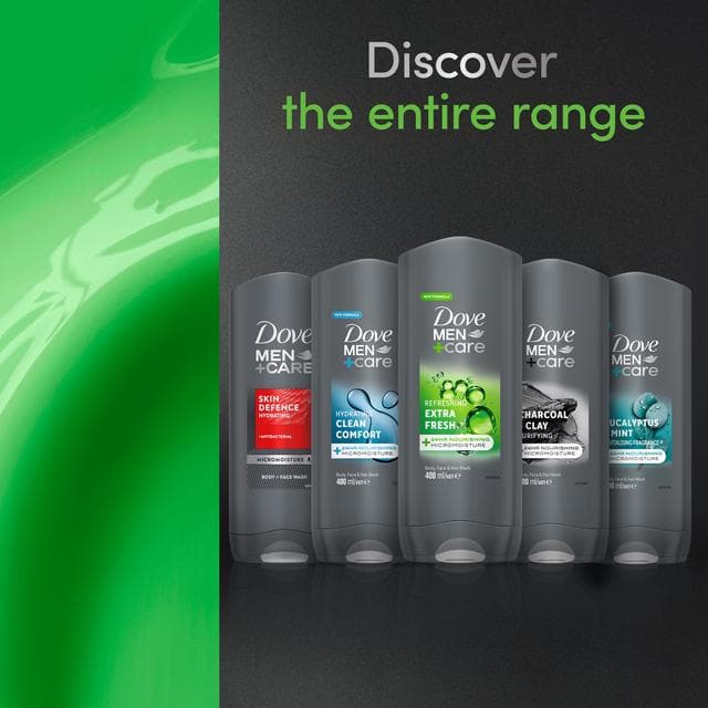 Dove Men+Care Extra Fresh Shower Gel Body Wash & Face Wash 400ml - gallery image 5