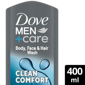 Dove Men+Care 400ml Clean Comfort 3 in 1 Hair, Face and Body Wash Shower Gel