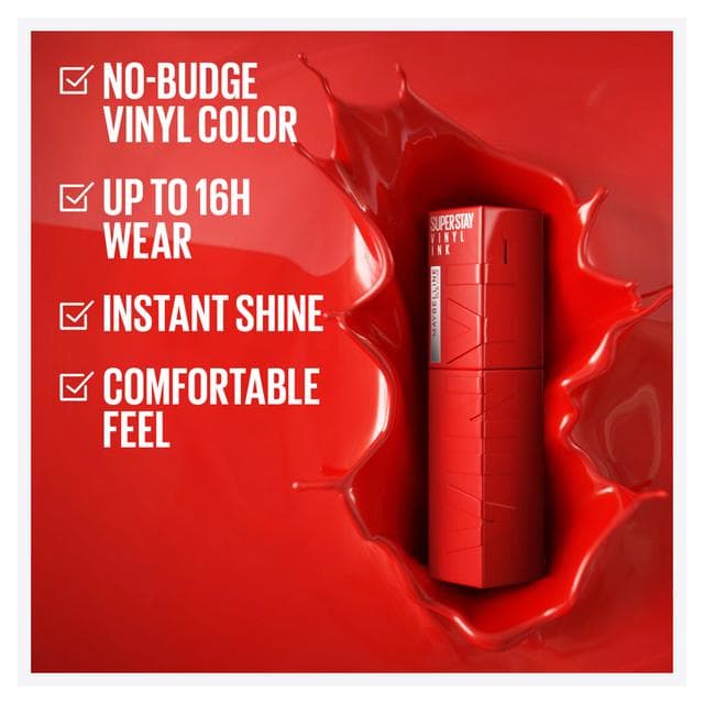 Maybelline Superstay Vinyl Ink Long Lasting Liquid Lipstick, Shine Finish 50 Wicked - gallery image 3