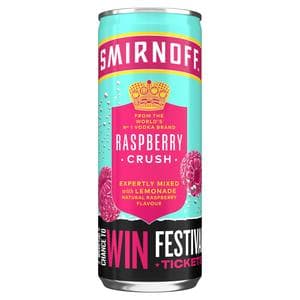 Smirnoff Ready To Drink Premix Raspberry Crush & Lemonade 250ml