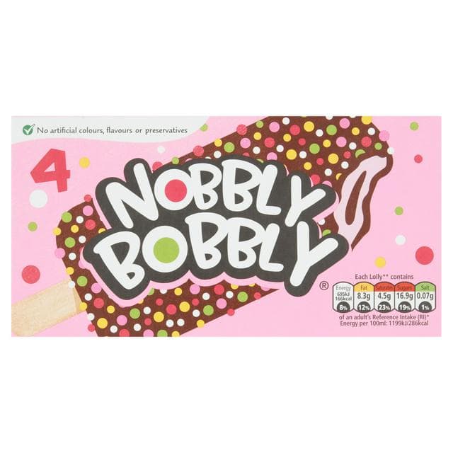 Nobbly Bobbly Strawberry & Chocolate Nobbly Ice Lolly 4x60ml - gallery image 1