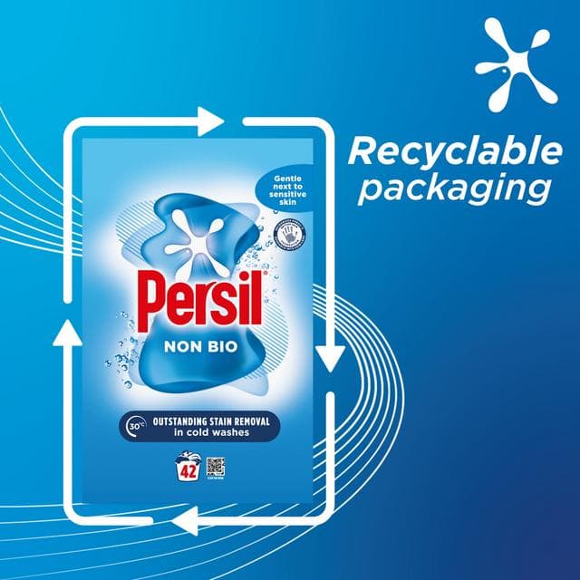 Persil Non Bio 42 Washes Sensitive Washing Laundry Detergent Powder 2.1kg - gallery image 5