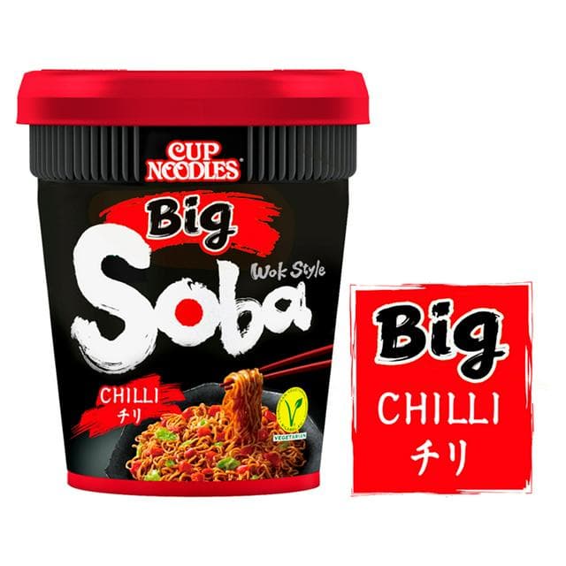Nissin Soba Chilli Instant Wok Style Noodles Big Pot 115g - gallery image 1