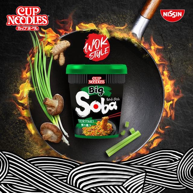 Nissin Soba Classic Instant Wok Style Noodles Big Pot 113g - gallery image 2