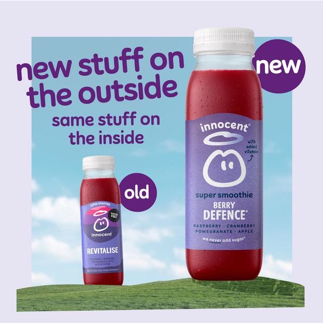 Innocent Berry Defence Super Smoothie, Raspberry Cranberry & Apple with Vitamins 300ml - gallery image 3