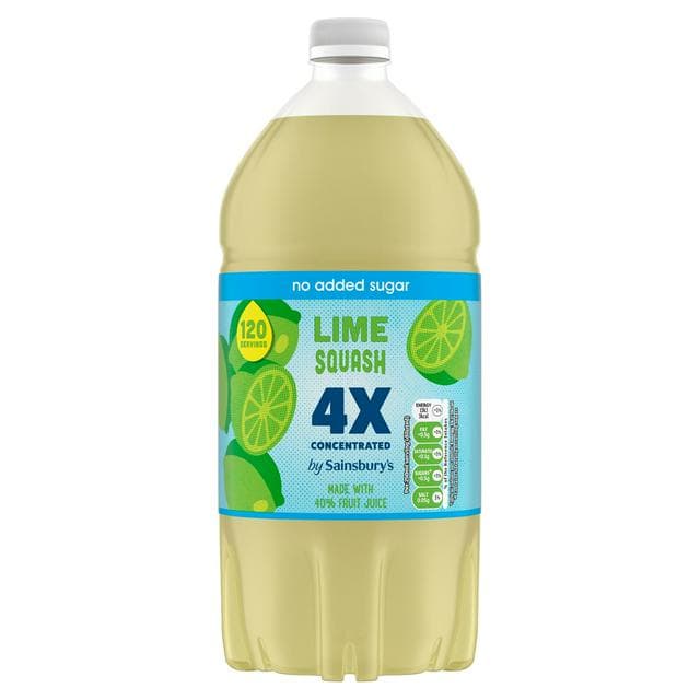 Sainsbury's Quadruple Strength Lime Squash 1.5L - gallery image 1