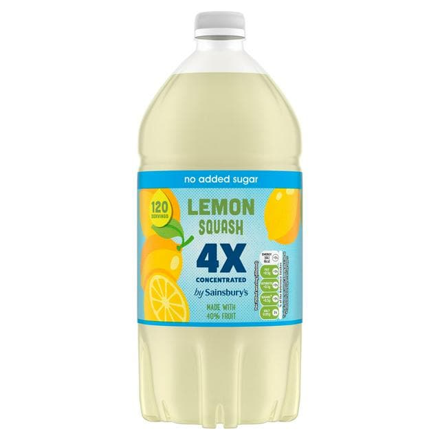 Sainsbury's Quadruple Strength Lemon Squash 1.5L - gallery image 1